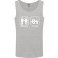 Tractor Problem Solved Driver Farmer Funny Mens Vest Tank Top Sports Grey