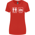 Tractor Problem Solved Driver Farmer Funny Womens Wider Cut T-Shirt Red