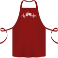 Tractor Pulse Cotton Apron 100% Organic Maroon