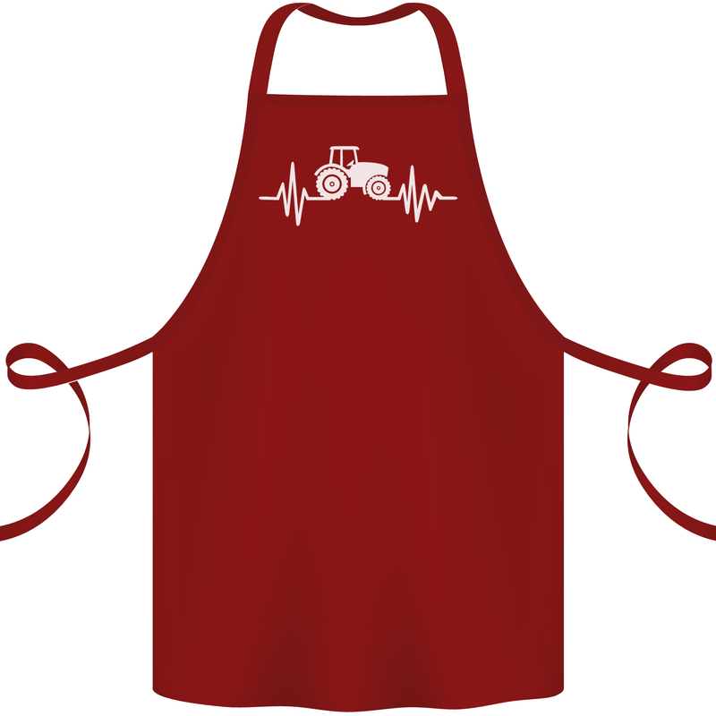 Tractor Pulse Cotton Apron 100% Organic Maroon