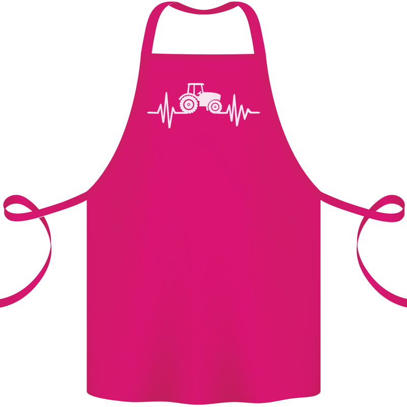 Tractor Pulse Cotton Apron 100% Organic Pink