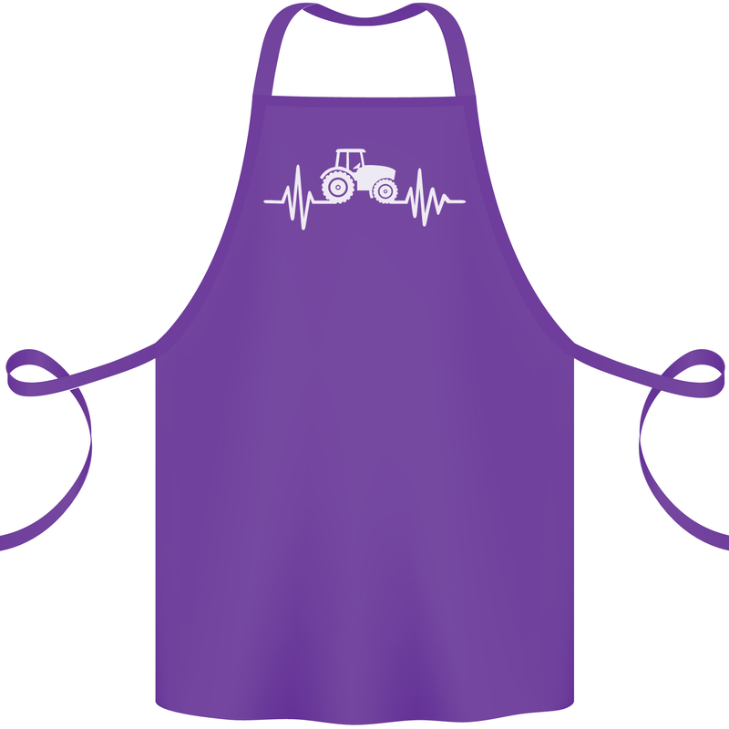 Tractor Pulse Cotton Apron 100% Organic Purple