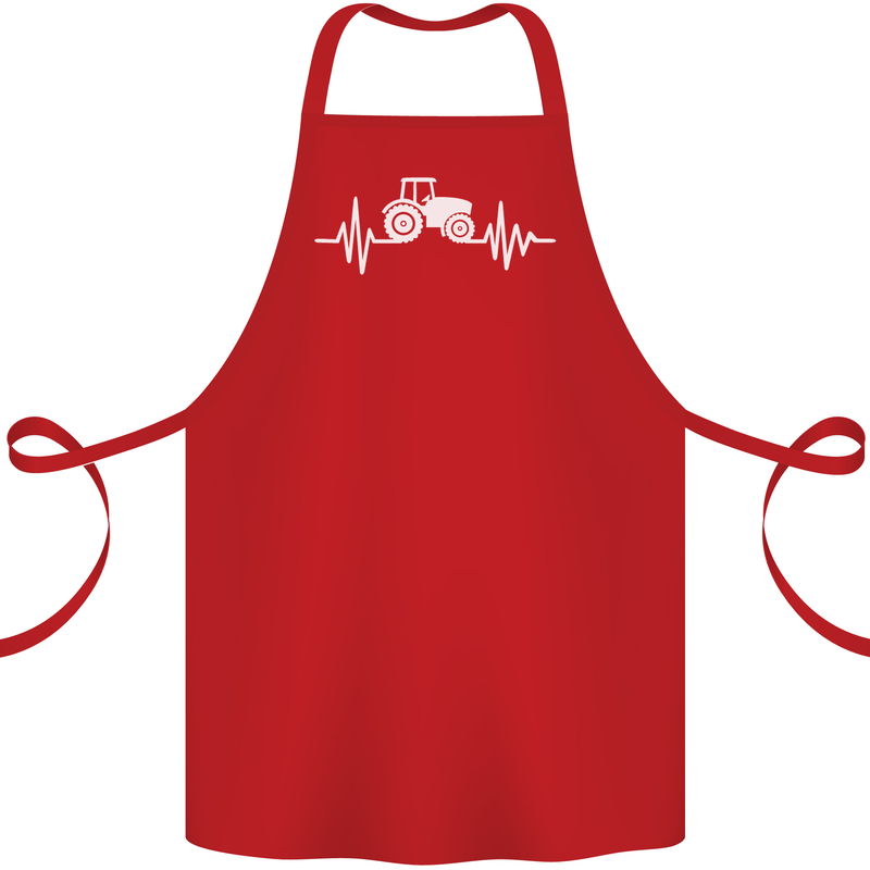 Tractor Pulse Cotton Apron 100% Organic Red