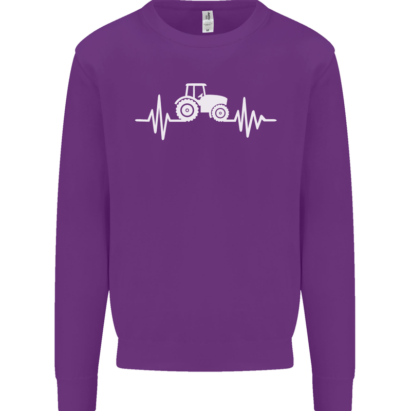 Tractor Pulse Kids Sweatshirt Jumper Purple