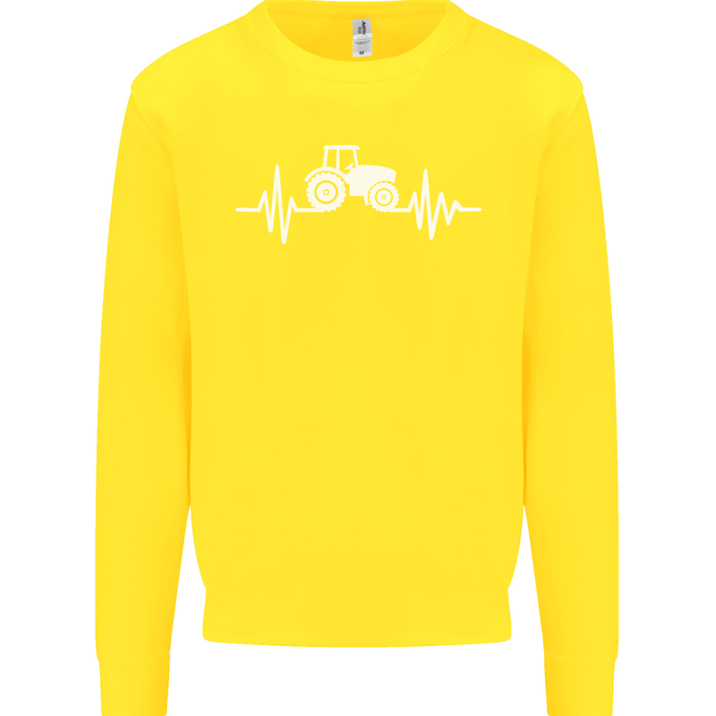 Tractor Pulse Kids Sweatshirt Jumper Yellow