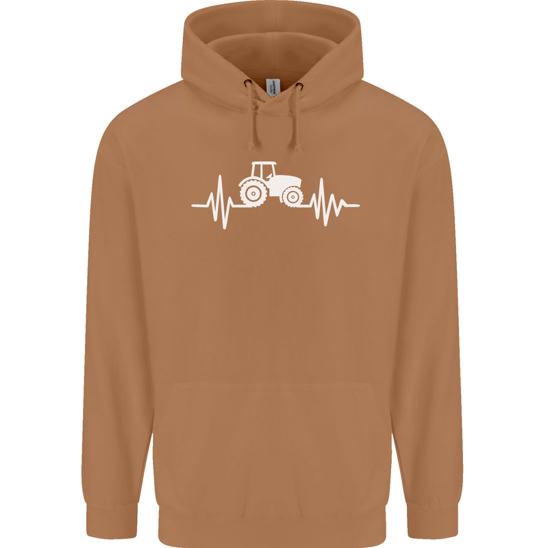 Tractor Pulse Mens 80% Cotton Hoodie Caramel Latte