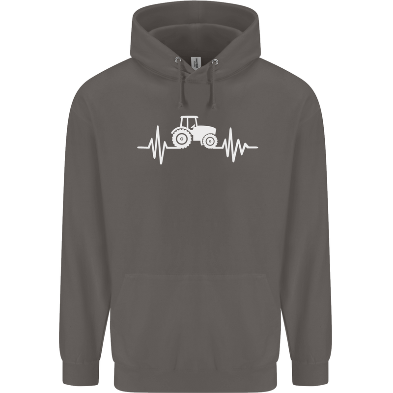 Tractor Pulse Mens 80% Cotton Hoodie Charcoal