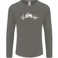 Tractor Pulse Mens Long Sleeve T-Shirt Charcoal