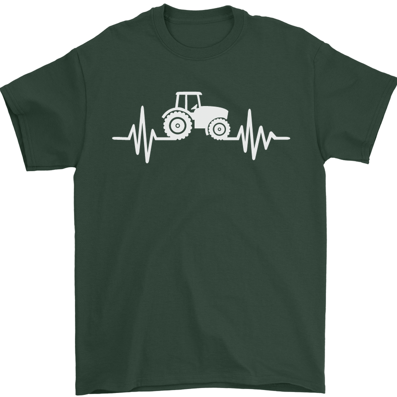 Tractor Pulse Mens T-Shirt Cotton Gildan Forest Green