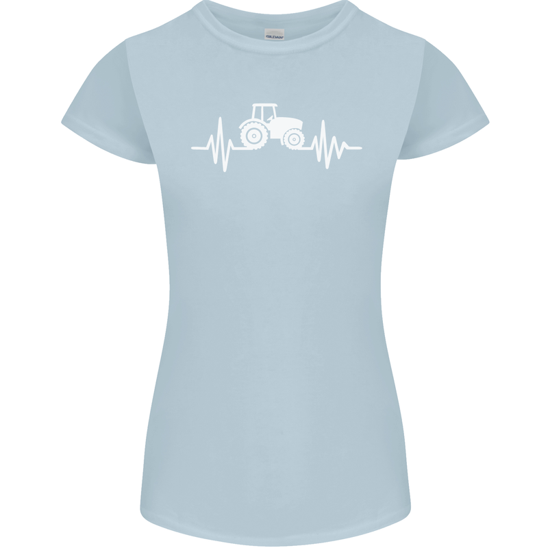 Tractor Pulse Womens Petite Cut T-Shirt Light Blue