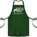 Tractor for My Wife Best Swap Ever Farmer Cotton Apron 100% Organic Forest Green
