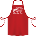 Tractor for My Wife Best Swap Ever Farmer Cotton Apron 100% Organic Red