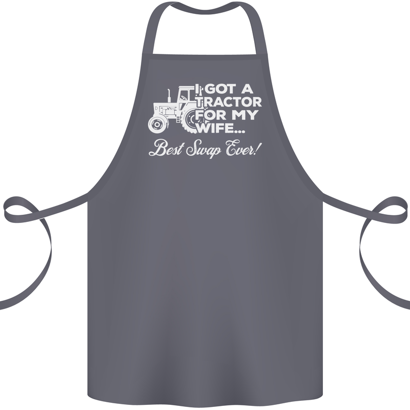 Tractor for My Wife Best Swap Ever Farmer Cotton Apron 100% Organic Steel