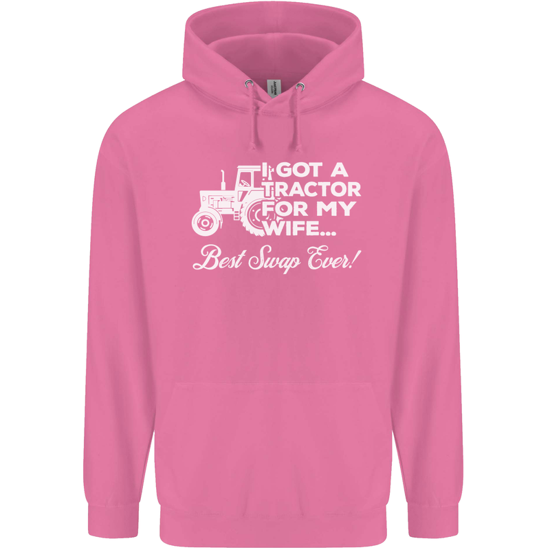 Tractor for My Wife Best Swap Ever Farmer Mens 80% Cotton Hoodie Azelea