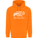 Tractor for My Wife Best Swap Ever Farmer Mens 80% Cotton Hoodie Orange