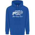 Tractor for My Wife Best Swap Ever Farmer Mens 80% Cotton Hoodie Royal Blue