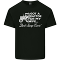Tractor for My Wife Best Swap Ever Farmer Mens Cotton T-Shirt Tee Top Black