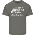Tractor for My Wife Best Swap Ever Farmer Mens Cotton T-Shirt Tee Top Charcoal