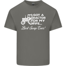 Tractor for My Wife Best Swap Ever Farmer Mens Cotton T-Shirt Tee Top Charcoal