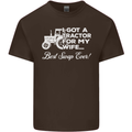Tractor for My Wife Best Swap Ever Farmer Mens Cotton T-Shirt Tee Top Dark Chocolate