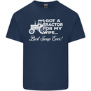 Tractor for My Wife Best Swap Ever Farmer Mens Cotton T-Shirt Tee Top Navy Blue