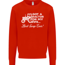 Tractor for My Wife Best Swap Ever Farmer Mens Sweatshirt Jumper Bright Red
