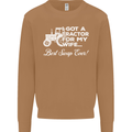 Tractor for My Wife Best Swap Ever Farmer Mens Sweatshirt Jumper Caramel Latte