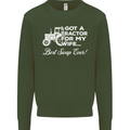 Tractor for My Wife Best Swap Ever Farmer Mens Sweatshirt Jumper Forest Green