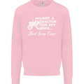 Tractor for My Wife Best Swap Ever Farmer Mens Sweatshirt Jumper Light Pink
