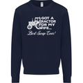 Tractor for My Wife Best Swap Ever Farmer Mens Sweatshirt Jumper Navy Blue