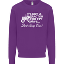 Tractor for My Wife Best Swap Ever Farmer Mens Sweatshirt Jumper Purple