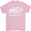 Tractor for My Wife Best Swap Ever Farmer Mens T-Shirt Cotton Gildan Light Pink