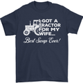 Tractor for My Wife Best Swap Ever Farmer Mens T-Shirt Cotton Gildan Navy Blue