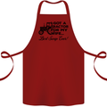 Tractor for My Wife Best Swap Ever Farming Cotton Apron 100% Organic Maroon