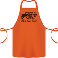Tractor for My Wife Best Swap Ever Farming Cotton Apron 100% Organic Orange