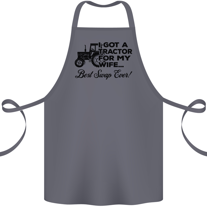 Tractor for My Wife Best Swap Ever Farming Cotton Apron 100% Organic Steel