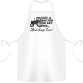 Tractor for My Wife Best Swap Ever Farming Cotton Apron 100% Organic White