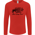 Tractor for My Wife Best Swap Ever Farming Mens Long Sleeve T-Shirt Red