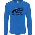 Tractor for My Wife Best Swap Ever Farming Mens Long Sleeve T-Shirt Royal Blue