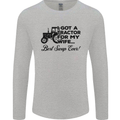 Tractor for My Wife Best Swap Ever Farming Mens Long Sleeve T-Shirt Sports Grey