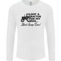 Tractor for My Wife Best Swap Ever Farming Mens Long Sleeve T-Shirt White