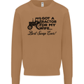 Tractor for My Wife Best Swap Ever Farming Mens Sweatshirt Jumper Caramel Latte