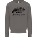 Tractor for My Wife Best Swap Ever Farming Mens Sweatshirt Jumper Charcoal