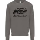 Tractor for My Wife Best Swap Ever Farming Mens Sweatshirt Jumper Charcoal