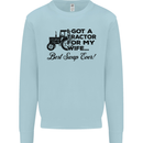 Tractor for My Wife Best Swap Ever Farming Mens Sweatshirt Jumper Light Blue