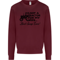 Tractor for My Wife Best Swap Ever Farming Mens Sweatshirt Jumper Maroon