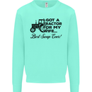 Tractor for My Wife Best Swap Ever Farming Mens Sweatshirt Jumper Peppermint