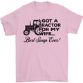 Tractor for My Wife Best Swap Ever Farming Mens T-Shirt Cotton Gildan Light Pink