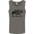 Tractor for My Wife Best Swap Ever Farming Mens Vest Tank Top Charcoal