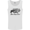 Tractor for My Wife Best Swap Ever Farming Mens Vest Tank Top White